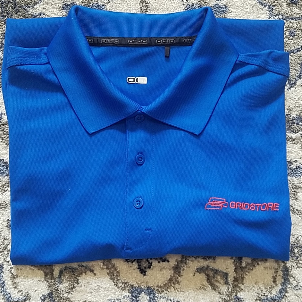 Blue XL Work Polo